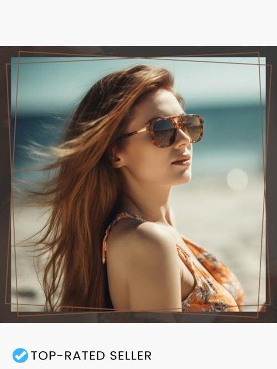 Retro Aviator Sunglasses Vintage 70s Rectangle Polarized Trendy Classic Unisex main image 7